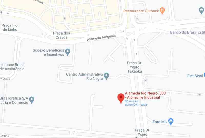 Mapa do Escritorio virtual Alphaville