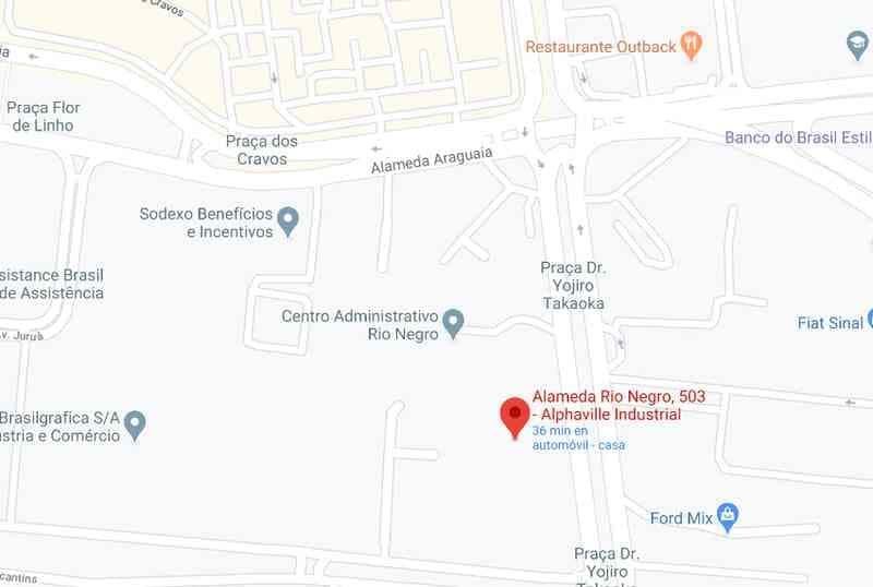 Mapa do Escritorio virtual Alphaville