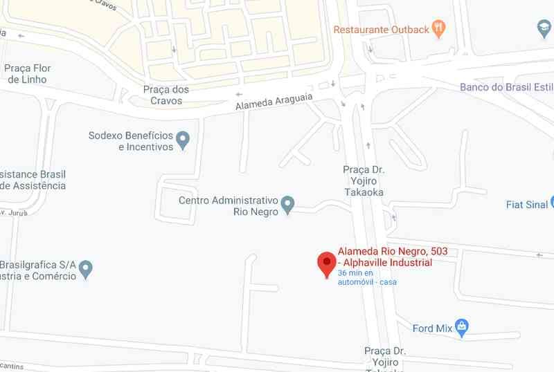 Mapa do Escritorio virtual Alphaville
