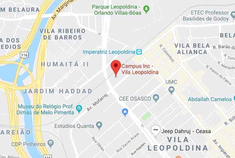 Mapa - Endereço Virtual - Vila Leopoldina